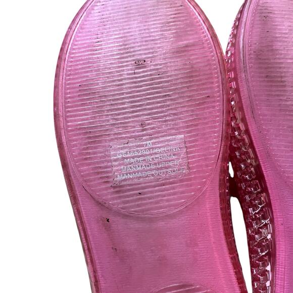 Mia Gelina Jelly Ballet Flats Size 7M Pink Round Toe Coquette Kawaii Lolita - Picture 6 of 8